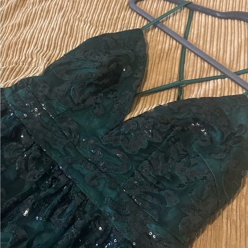 Lulus Green Sequin Mini Dress - Picture 5 of 9